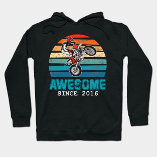 Awesome Since 2016 3rd Years Old dirt bike Hoodie